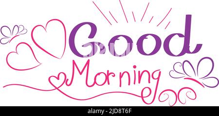 Happy Good Morning Logo Design Stock Vektor