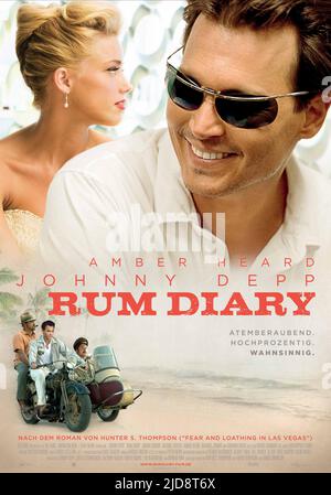 HEARD, POSTER, DAS RUM-TAGEBUCH, 2011, Stockfoto