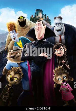 MUMMY, WAYNE, DRACULA, FRANK, MAVIS, HOTEL TRANSYLVANIA, 2012, Stockfoto