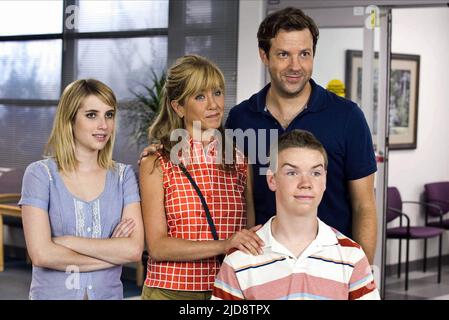 ROBERTS, ANISTON, SUDEIKIS, POULTER, WE'RE THE MILLERS, 2013, Stockfoto