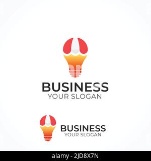 Online-Shop Logo Design Geschäft Stock Vektor