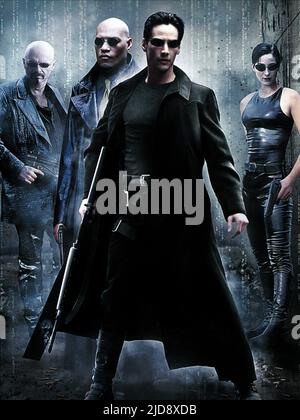 FISHBURNE,REEVES,MOOS, DIE MATRIX, 1999, Stockfoto