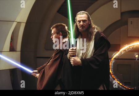 MCGREGOR, NEESON, STAR WARS: EPISODE I - THE PHANTOM BEDROACE, 1999, Stockfoto