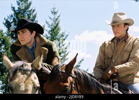 GYLLENHAAL, LEDGER, BROKEBACK MOUNTAIN, 2005, Stockfoto