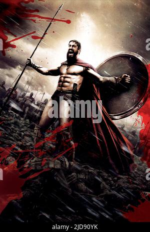 PLAKAT VON GERARD BUTLER, 300, 2006, Stockfoto