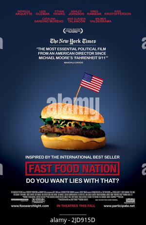 FILMPLAKAT, FAST FOOD NATION, 2006, Stockfoto