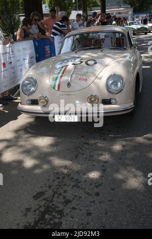 Monza, Italien. 18.. Juni 2022. PORSCHE 356 A 1500 GS CARRERA during 1000 Miglia, Historical Motors in Monza, Italy, June 18 2022 Credit: Independent Photo Agency/Alamy Live News Stockfoto