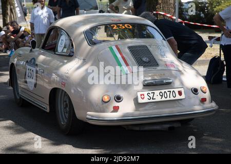 Monza, Italien. 18.. Juni 2022. PORSCHE 356 A 1500 GS CARRERA during 1000 Miglia, Historical Motors in Monza, Italy, June 18 2022 Credit: Independent Photo Agency/Alamy Live News Stockfoto