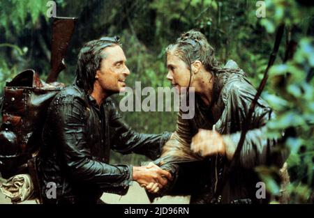 DOUGLAS, TURNER, ROMANCING THE STONE, 1984, Stockfoto