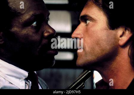 GLOVER, GIBSON, LETHAL WEAPON, 1987, Stockfoto