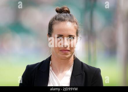 England Women's internationale Spielerin Emily Scarratt vor dem Internationalen Freundschaftsspiel im Twickenham Stadium, London. Bilddatum: Sonntag, 19. Juni 2022. Stockfoto