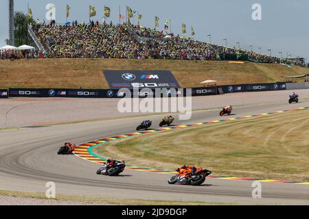 Hohenstein Ernstthal, Deutschland. Juni 19. 2022. MotoGP Liqui Moly Motorrad Grand Prix Deutschland auf dem Sachsenring, Hohenstein-Ernstthal, Deutschland. Abgebildet: tribune Stockfoto