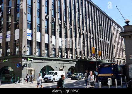 Gebäude des World Trade Center in der Aleksanterinkatu im Zentrum von Helsinki, Finnland Juni 2022 Stockfoto