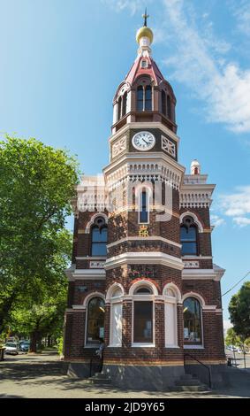 Flemington Post Office, Wellington Street, Flemington, Melbourne, Victoria, Australien. Das Gebäude wurde in den Jahren 1888-1889 errichtet. Es ist Teil der Aust Stockfoto