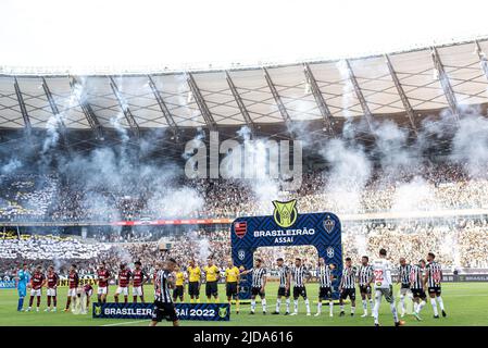 Belo Horizonte, Brasilien. 19.. Juni 2022. MG - Belo Horizonte - 06/19/2022 - BRASILIANISCH A 2022 ATLETICO -MG X FLAMENGO Foto: Alessandra Torres/AGIF/Sipa USA Quelle: SIPA USA/Alamy Live News Stockfoto