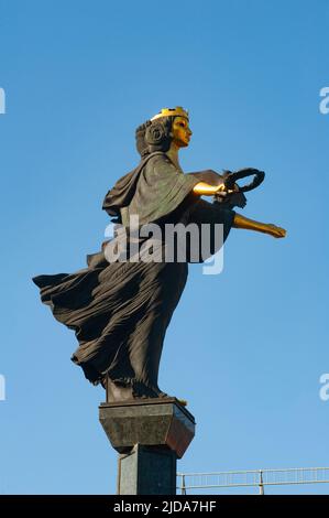 Sofia, Bulgarien. 01. April 2019. Die Statue von Sveta Sofia, Hagia Sophia, Bulgarien. Wahrzeichen der bulgarischen Hauptstadt Sofia. (Foto von John Wreford/SOPA Images/Sipa USA) Quelle: SIPA USA/Alamy Live News Stockfoto