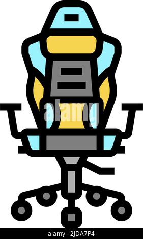 Gaming Stuhl Farbe Symbol Vektor Illustration Stock Vektor