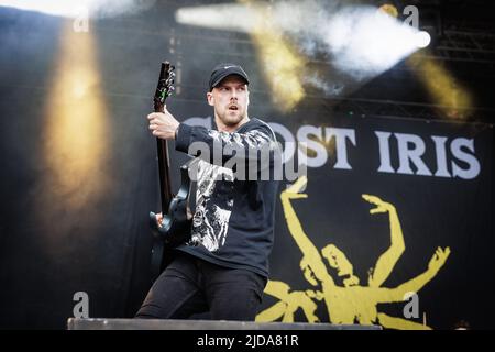 Kopenhagen, Dänemark. 17., Juni 2022. Die dänische Metalcore-Band Ghost Iris spielt ein Live-Konzert während des dänischen Heavy Metal Festivals Copenhell 2022 in Kopenhagen. (Foto: Gonzales Photo - Peter Troest). Stockfoto