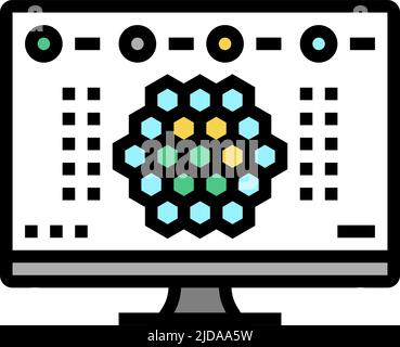 Online-Brettspiele Videospiel Farbe Symbol Vektor Illustration Stock Vektor