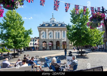 Abingdon County Hall (Museum), Market Place, Abingdon-on-Thames, Oxfordshire, England, Vereinigtes Königreich Stockfoto