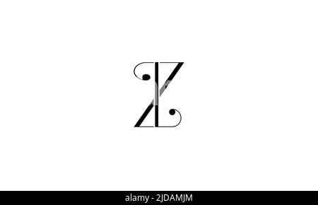 ZL, LZ Abstract Letters Logo Monogramm Stock Vektor
