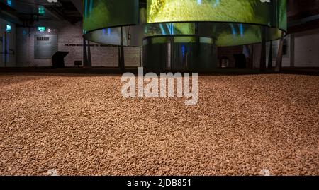 Dublin, Irland - 2. Juni 2022: Innenansicht des Guinness-Lagerhauses in Dublin. Stockfoto