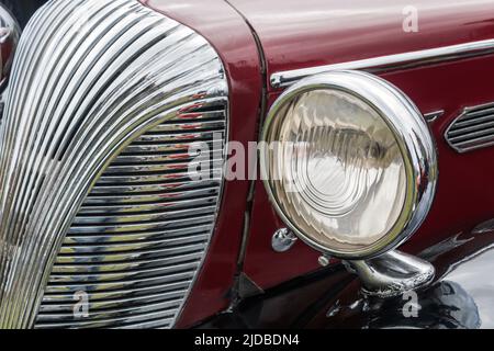 1938 Triumph Dolomite. Classic Cars Auf Lytham Green 2022. Stockfoto