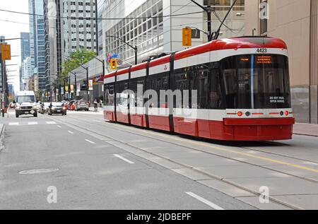 Neue Straßenbahn, Toronto, Kanada Stockfoto