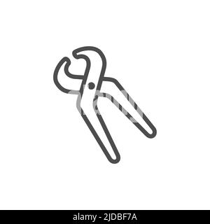 Zangen, Vektor-Konstruktion und Reparatur-Tool Symbol Stock Vektor