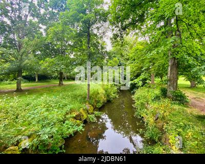 Der Fluss Sid in Sidmouth, Devon Stockfoto