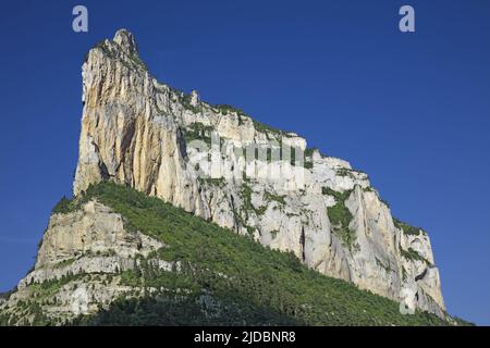 Frankreich, Drôme, Nonieres, der Combeau-Felsen, regionaler Naturpark Vercors Stockfoto