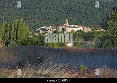 Frankreich, Vaucluse Sablet, Dorf im Weinberg Côtes-du-Rhône-Villages Stockfoto