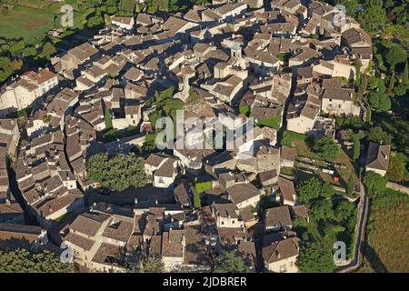 Frankreich, Dorf Vaucluse Lourmarin markiert (Luftaufnahme) Stockfoto