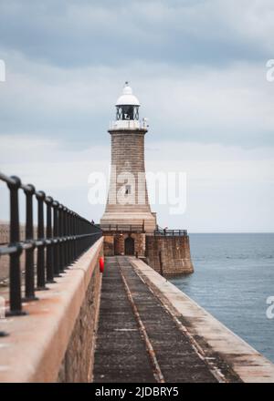 Der North Pier in Tynemouth am Fluss Tyne Stockfoto