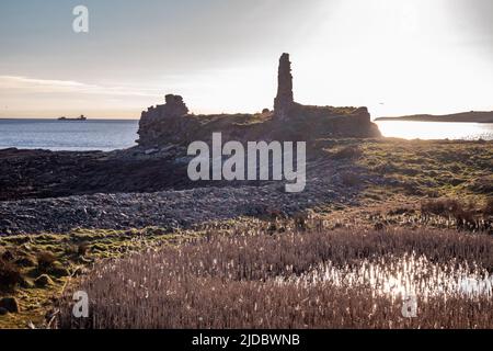 McSwynes Castle befindet sich in St. Johns Point in der Grafschaft Donegal - Irland Stockfoto