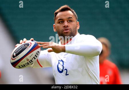 Das von der Rugby Football Union veröffentlichte Foto vom 05-02-2021 von Billy Vunipola, England, der für seine Tournee im Juli nach Australien zurückgerufen wurde. Ausgabedatum: Montag, 20. Juni 2022. Stockfoto