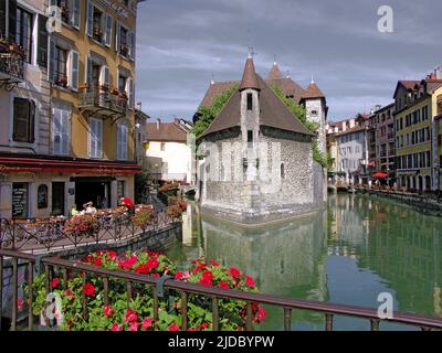 Frankreich, Haute-Savoie (74) Annecy, Stadt der Kunst und Geschichte, die Altstadt der Palais de l'Isle Stockfoto