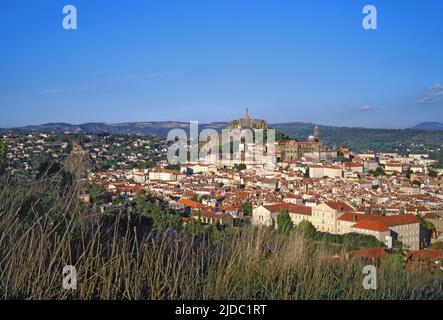 Frankreich, Haute-Loire (43) Le Puy-en-Velay, allgemeine Ansicht, Stadt ausgezeichnet die schönsten Umwege Frankreichs Stockfoto