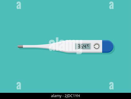 Pulsoximeter mit Fingerspitze. Flacher Style. Vektorgrafik Stock Vektor