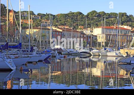 Frankreich, Alpes-Maritimes, Saint-Jean-Cap-Ferrat, der alte Hafen Stockfoto