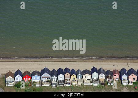 France, Manche Saint-Martin-de-Varreville, Utah-Beach, Landing Beach, (Luftaufnahme) Stockfoto