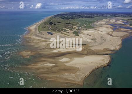 Frankreich, Manche (50) Agon-Coutainville, Sienne Bay (Luftaufnahme) Stockfoto