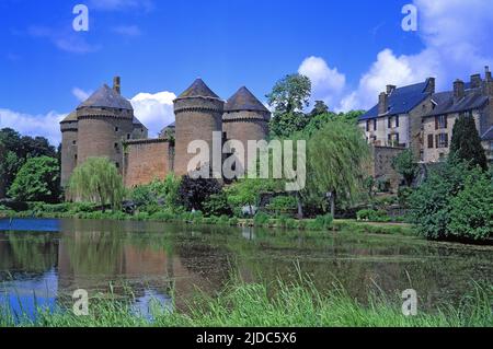 Frankreich, Mayenne Lassay-les-Châteaux, das Schloss von Lassay, 13. Jahrhundert, 15. Jahrhundert, klassifiziert 'Monument Historique' Stockfoto