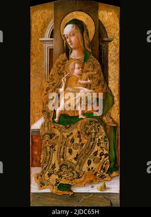 Madonna mit Kind thront 1472 von Carlo Crivelli Stockfoto