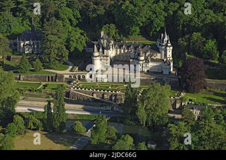 Frankreich Indre-et-Loire, das Schloss Ussé (Luftaufnahme) Stockfoto