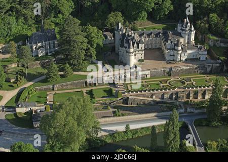 Frankreich Indre-et-Loire, das Schloss Ussé (Luftaufnahme) Stockfoto