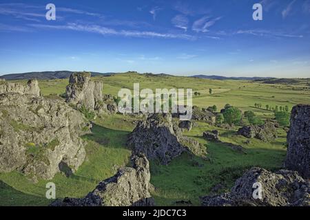 France, Lozere (48) Chaos de Nîmes-le-Vieux im Weiler Veygalier Stockfoto