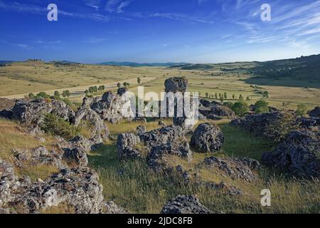 France, Lozere (48) Chaos de Nîmes-le-Vieux im Weiler Veygalier Stockfoto