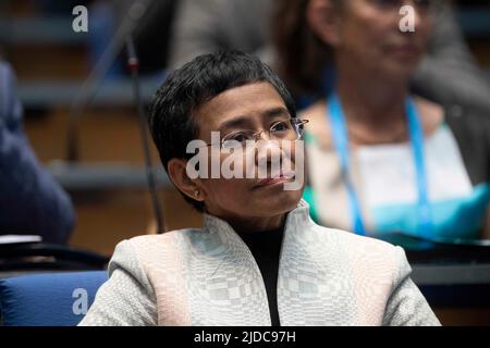 Bonn, Deutschland. 20.. Juni 2022. Maria RESSA, Journalistin, beim Deutschen Welle Global Media Forum, 20.-21. Juni 2022 in Bonn ÃÂ Quelle: dpa/Alamy Live News Stockfoto