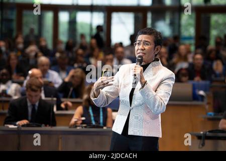 Bonn, Deutschland. 20.. Juni 2022. Maria RESSA, Journalistin, beim Deutschen Welle Global Media Forum, 20.-21. Juni 2022 in Bonn ÃÂ Quelle: dpa/Alamy Live News Stockfoto